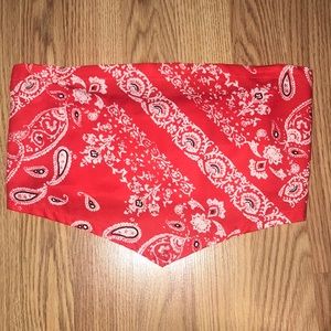 Red Bandana Tube Top